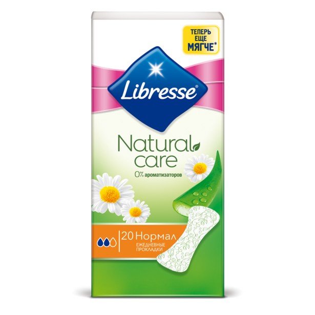 Прокладки ежедневные Libresse Natural Care Normal 20 шт.