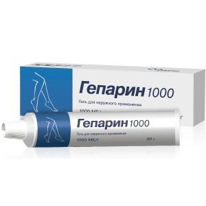 Гепарин гель для наружного применения 1000 МЕ/г туба 30 г