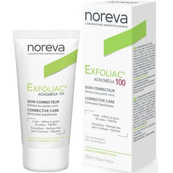 Уход за проблемной и жирной кожей лица Noreva Exfoliac Acnomega 100 30мл