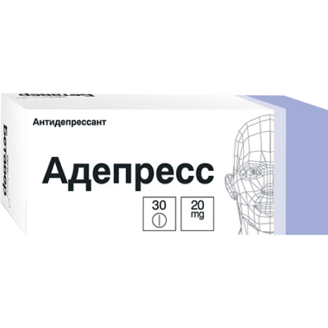 Адепресс таблетки 20 мг 30 шт.