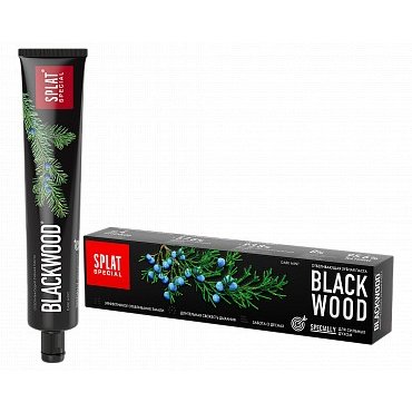 Зубная паста SPLAT Blackwood отбеливающая 75 мл