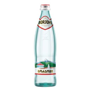 Вода минеральная Боржоми газированная стеклянная бутылка 0,5 л