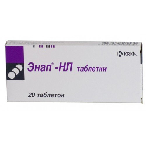 Энап-HЛ таблетки 10 мг + 12,5 мг 20 шт.