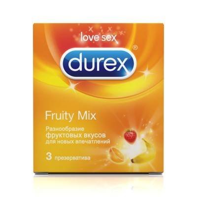 Презервативы Дюрекс (Durex) Fruity Mix 3 шт.
