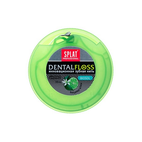 Зубная нить SPLAT вощеная с ароматом лайм-бергамот 30 м