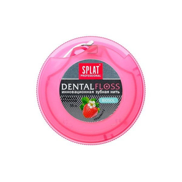 Зубная нить SPLAT вощеная с ароматом клубники 30 м