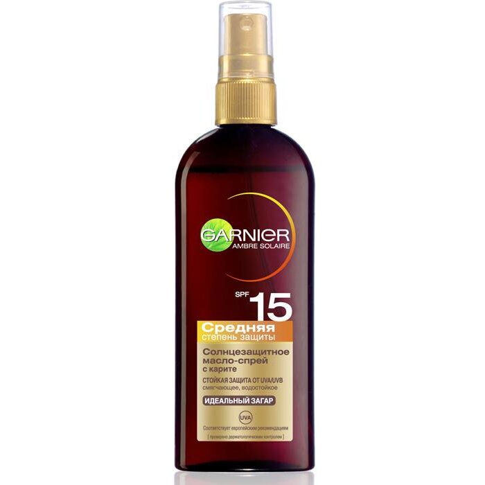 Солнцезащитное масло-спрей  для тела Garnier Ambre Solaire SPF15 150мл