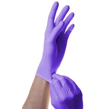 Перчатки Sfm нитриловые нестерильные неопудренные текстур. (фиолетовые) размер l 1 пара