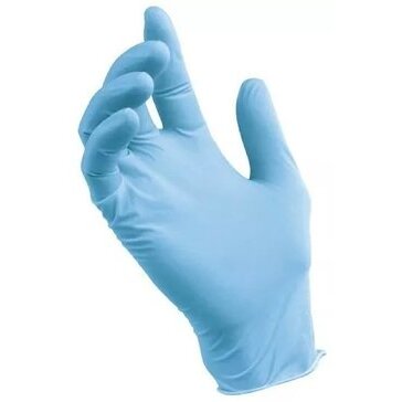 Bi-safe перчатки смотровые н/стер нитриловые неопудренные синие размер m 1 шт. пара