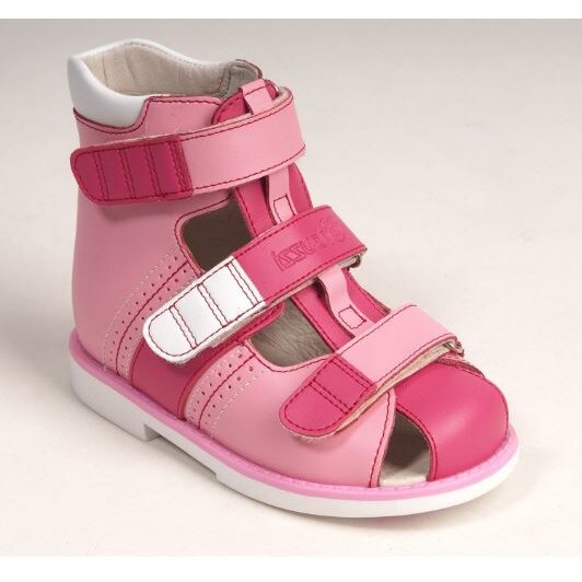 Сандали детские ортопедические фуксия/светл.фуксия/белый размер 19 орт-80а-006f.11ht