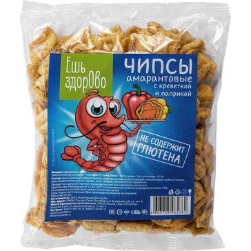 Чипсы со вкусом креветки и паприки Ешь здорово 90 г