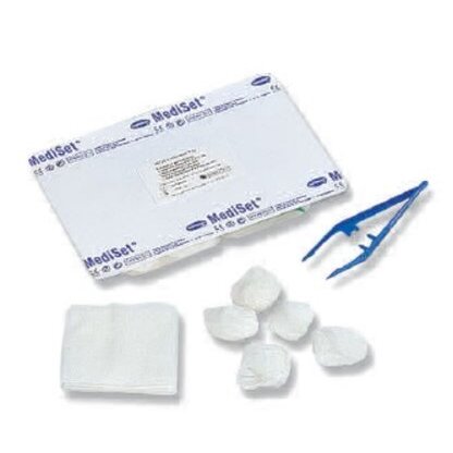Набор Hartmann mediset стерильный для обработки ран (5 тампонов, 5 салфеток, 1 пинцет пластиковый)