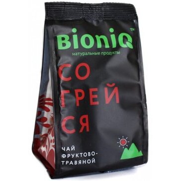 Bioniq чай зеленый согрейся с фруктами/травами 50 г