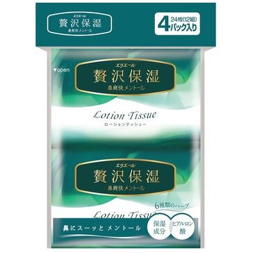 Салфетки бумажные Elleair lotion tissue ароматизированные 4х12 шт.