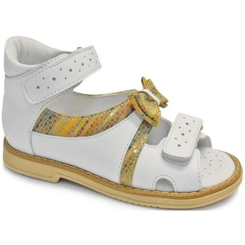 Тривес сандалеты ортопед. малосложные с открытым носком 8-бело-золотые размер 32 tw-125