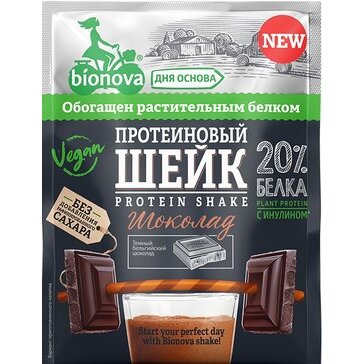 Шейк протеиновый Bionova с шоколадом 20 г