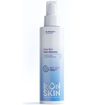 Icon skin тоник-активатор для лица с комплексом aha 150мл для комбинированной жирной и проблемной кожи профессиональный уход