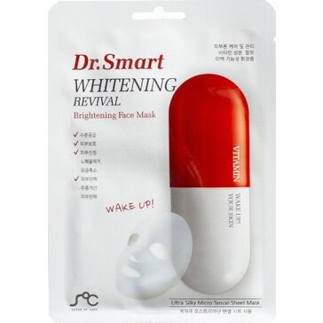 Dr. Smart маска для лица от пигментации тканевая 1 шт. whitening revival с витаминным комплексом