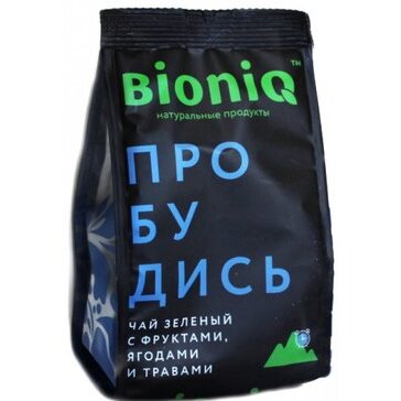 Bioniq чай зеленый пробудись с фруктами/ягодами/травами 50 г
