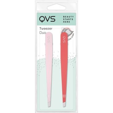 Набор пинцетов Qvs для бровей 2 цвета 82-10-1641