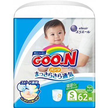 Goon подгузники-трусики размер s 4-9кг 62 шт.