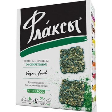 Флаксы со спирулиной Компас Здоровья 120 г