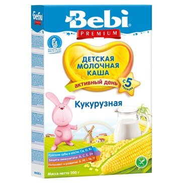 Каша молочная Bebi premium кукурузная 200 г