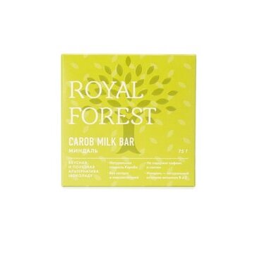 Кероб обжаренный Royalforest carob milk bar 75 г