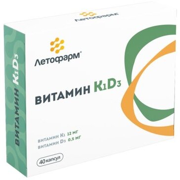 Витамин k1 d3 ЛетоФарм капсулы 0.35 г 40 шт.