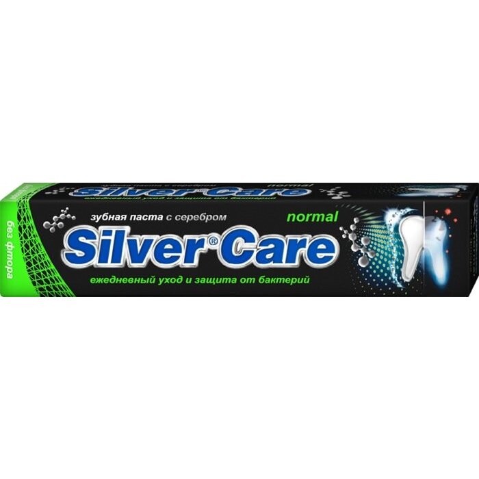 Паста зубная Silver care normal без фтора 75 мл