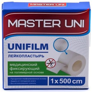 Мастер Юни Unifilm лейкопластырь на полимерной основе 1 х 500 см