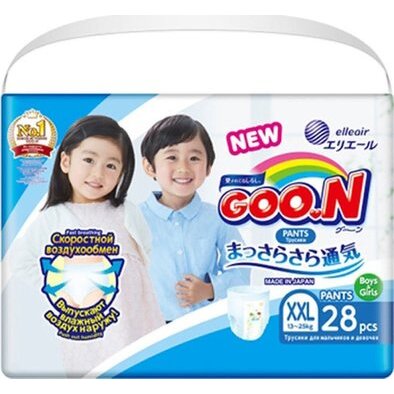 Goon подгузники-трусики для мальчиков и девочек размер xxl 13-25кг 28 шт.
