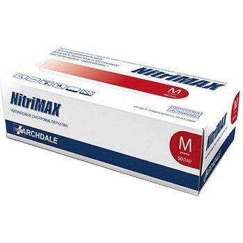 Nitrimax перчатки нитриловые смотровые текстурированные красный размер m 50 пар