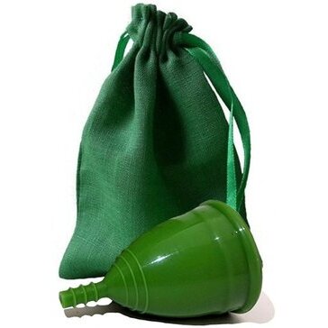 Чаша менструальная Onlycup серия лен зеленая размер L