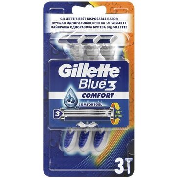 Gillette blue 3 бритва comfort одноразовая 3 шт.