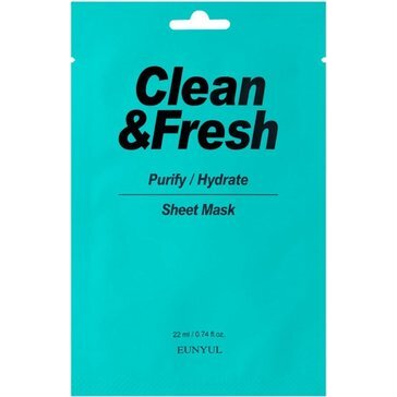 Маска для лица тканевая Eunyul Clean & Fresh для очищающего и увлажняющего эффекта 22 мл