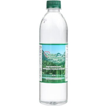 Вода минеральная питьевая негазированная Сердце Континента ессентукская горная 0.5 л