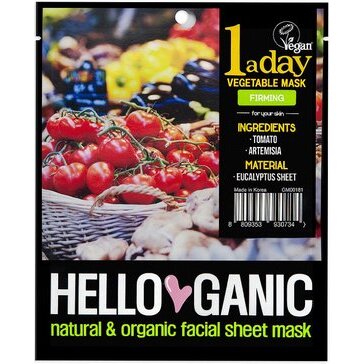 Маска-лифтинг для лица Helloganic one a day vegetable с экстрактами томатов и артемизии