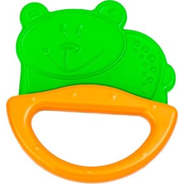 КАНПОЛ Погремушка-прорезыватель Мишка (зеленый)