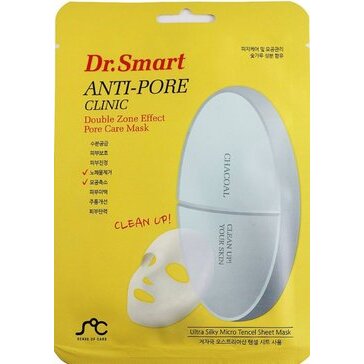 Dr. Smart маска-пленка для лица уход за порами anti-pore clinic 1 шт. с древесным углем