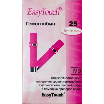 Тест-полоски Easy Touch на гемоглобин 25 шт.