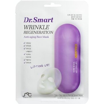 Dr. Smart маска для лица против морщин wrinkle regeneration 1 шт. с коллагеном