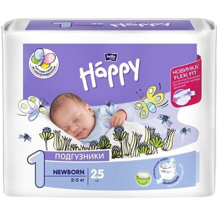 Подгузники Bella Baby Happy для новорожденных 2-5 кг 25 шт.