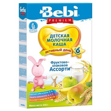 Каша молочная Bebi premium фруктово-злаковое ассорти 250 г