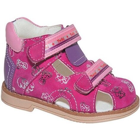 Тривес сандалеты ортопед. малосложные 2-розово-фиолетовые размер 20 tw-221 с закрытым носком