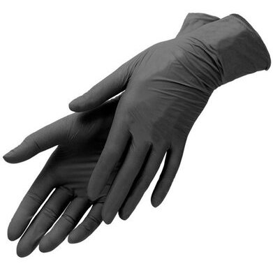 Перчатки нестерильные нитриловые неопудренные черные размер xl 1 пара