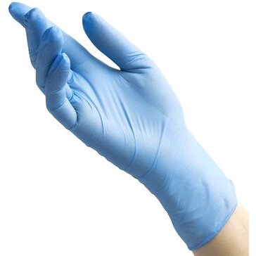 Benovy перчатки смотровые н/стер. нитриловые неопудренные голубые размер l 1 шт. пара