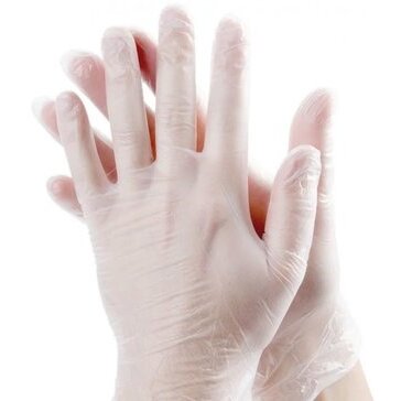 Basic medical перчатки смотровые виниловые нестерильные неопудр. размер l 1 шт. пара
