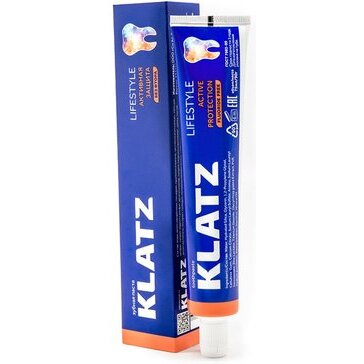 Зубная паста Klatz lifestyle активная защита без фтора 75 мл