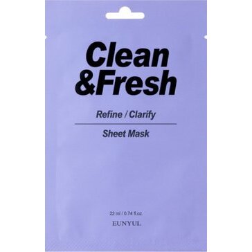 Маска для лица тканевая Eunyul Clean & Fresh для выравнивания тона и рельефа лица 22 мл